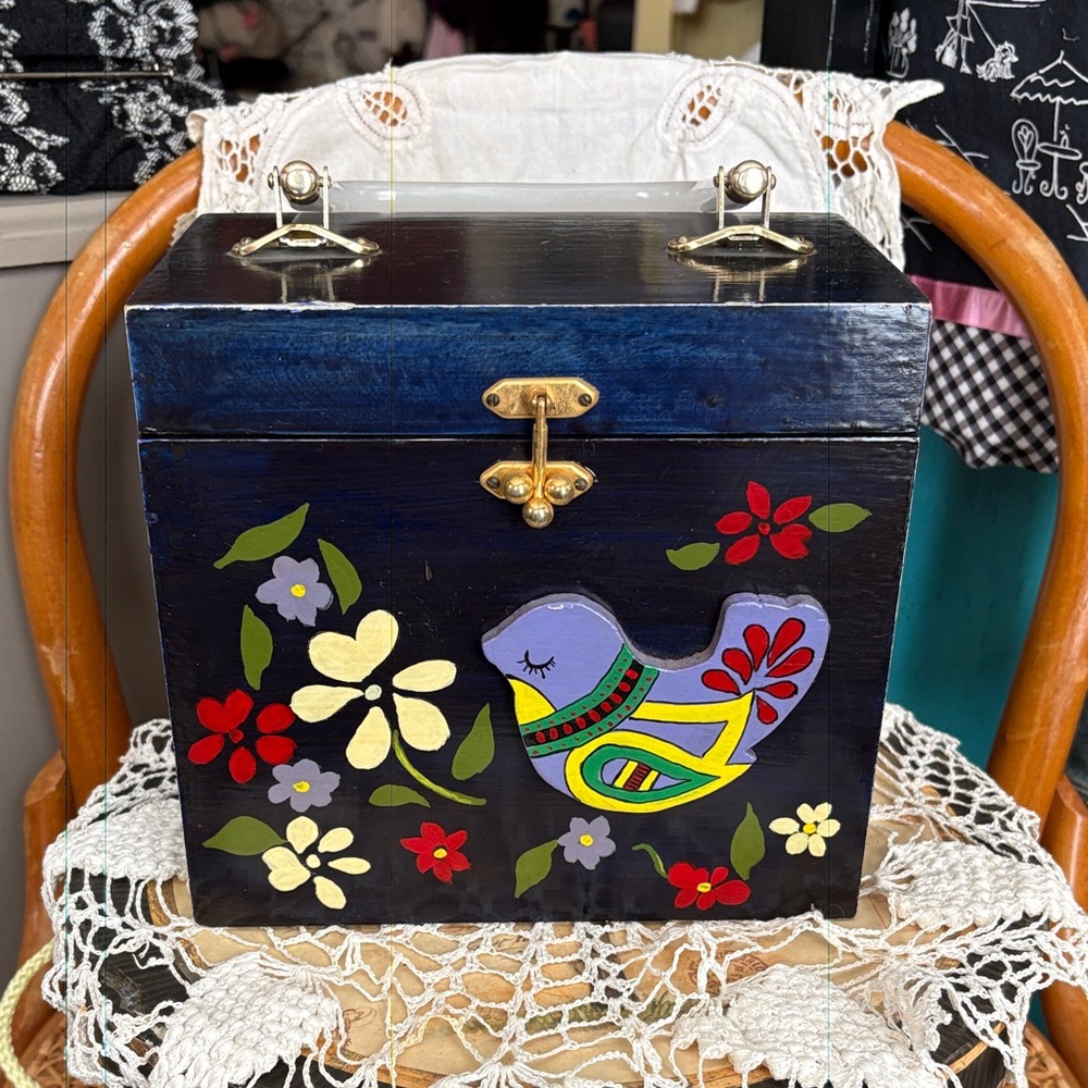 Vintage Hand Painted Case Pocketbook Box